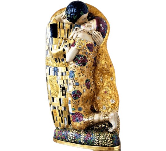 Sculpture of the Kiss by Gustav Klimt I.