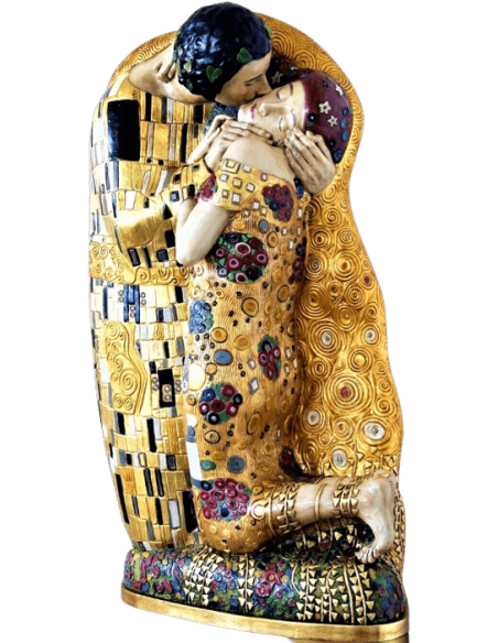 Sculpture of the Kiss by Gustav Klimt I.