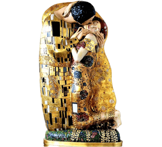 Sculpture of the Kiss by Gustav Klimt II.