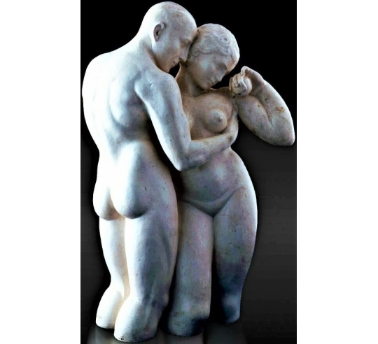 Escultura de Adán y Eva inspirada por la obra...