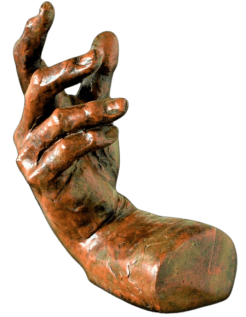 Escultura de mano inspirada por obras del Renacimiento...