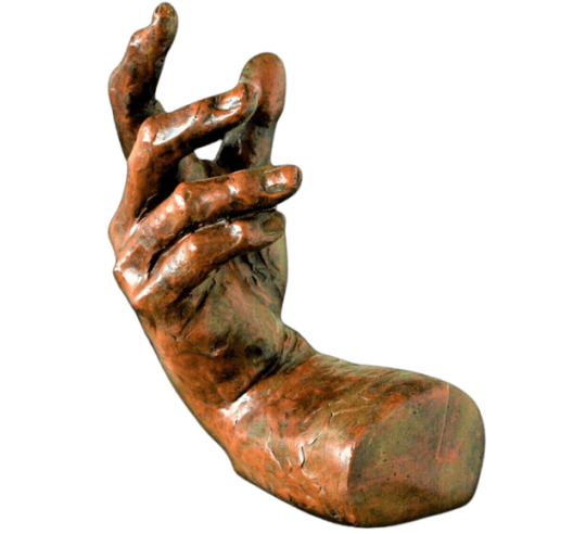 Sculpture de main inspirée des œuvres de la Renaissance italienne.