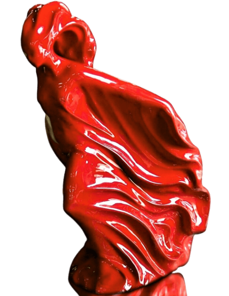 Sculpture of a woman II, allegory of the force of the wind.