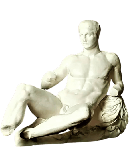 Estatua de Dioniso del frontón este del Partenón, Museo Británico, Londres.