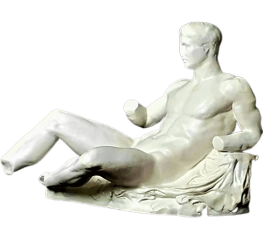 Estatua de Dioniso del frontón este del...