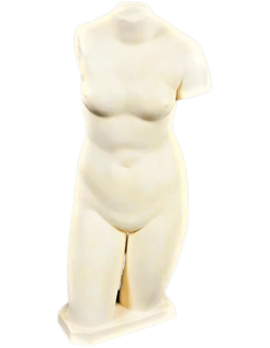 Torso desnudo de Venus de estilo Afrodita de Cnido, Villa...