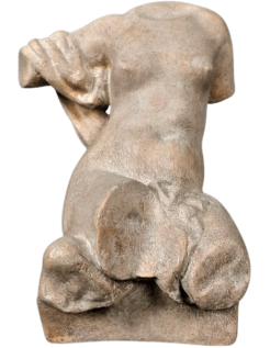 Torso de Venus sentada sin cabeza.