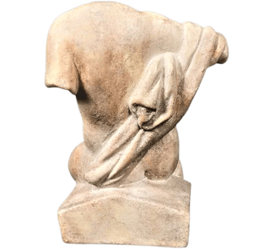 Torso of Venus seated without head.