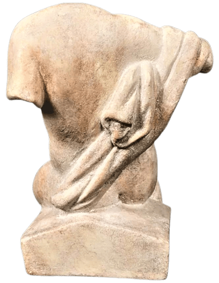Torso de Venus sentada sin cabeza.