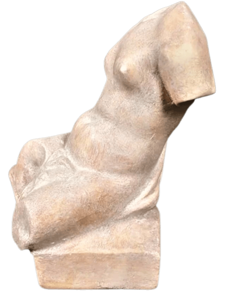 Torso de Venus sentada sin cabeza.