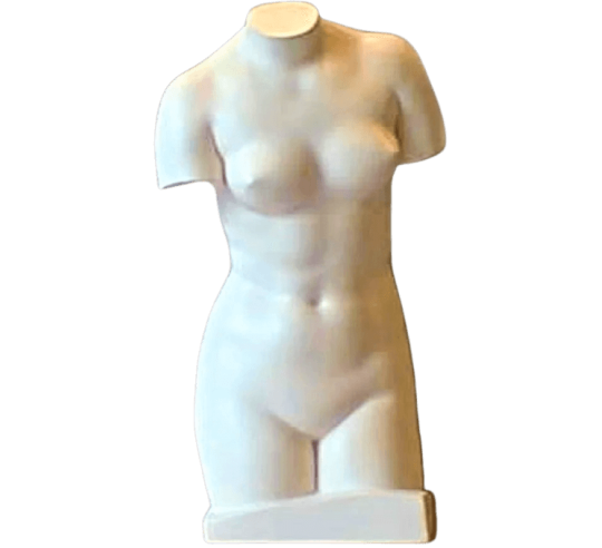 Torso de Venus en el baño en el estilo de Afrodita de Cnidus según el escultor Praxiteles.