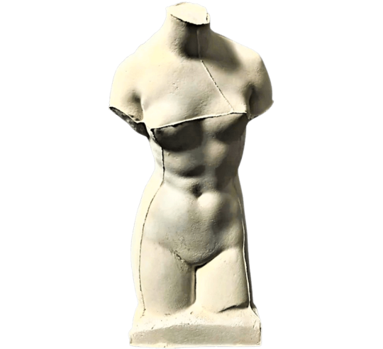 Torso de Venus en el baño en el estilo de Afrodita de Cnidus según el escultor Praxiteles.