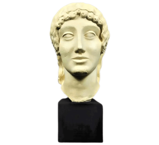 Cabeza de Kouros o Apolo arcaico, colección de Villa Borghese