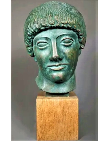 Tête d'éphèbe blond de l'Acropole, musée de l'Acropole d'Athènes