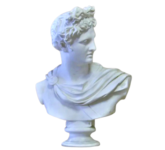 Busto de Apolo del Belvedere, inspirado en la obra de Léocharès, Museo del Vaticano