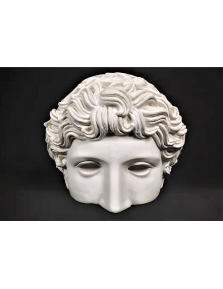 Media Cabeza de atleta victorioso conocida como Cabeza de Bénévent, Museo del Louvre