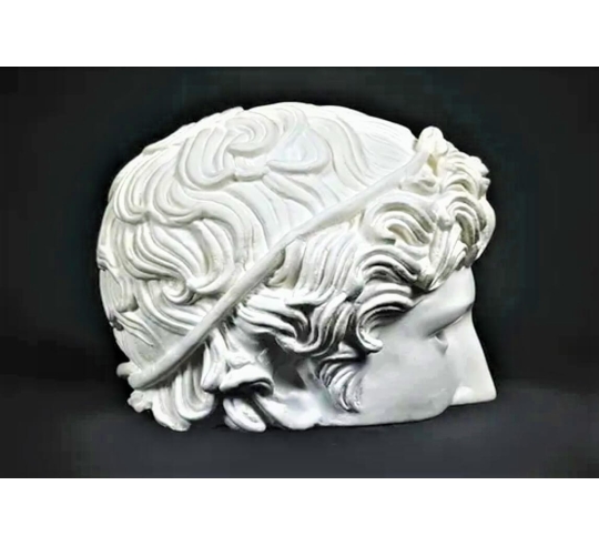 Half head of victorious athlete, also known as...