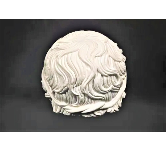 Half head of victorious athlete, also known as...