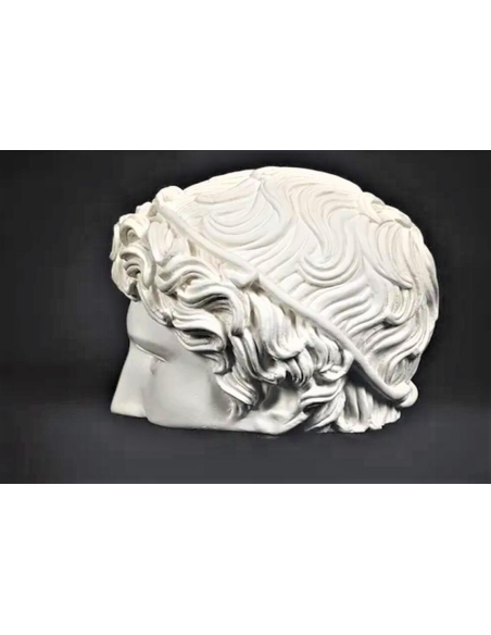 Media Cabeza de atleta victorioso conocida como Cabeza de Bénévent, Museo del Louvre