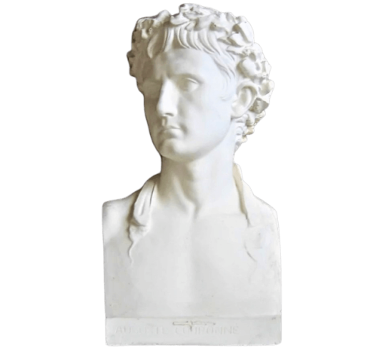 Buste de l'empereur Auguste couronné de chêne, Musée du Louvre