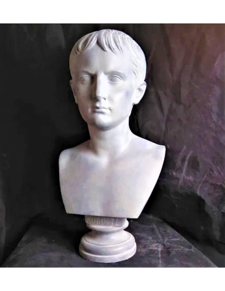 Bust of Caesar Octavian Augustus, nephew of Julius Caesar, Vatican Museums