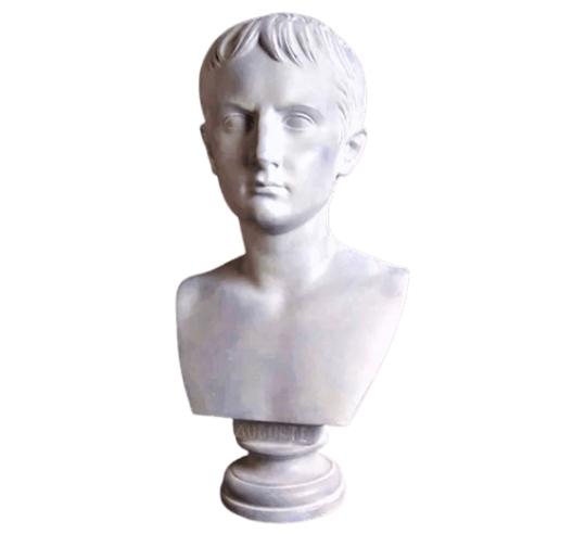 Bust of Caesar Octavian Augustus, nephew of Julius Caesar, Vatican Museums