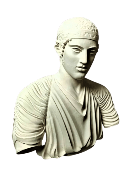 Bust of the Charioteer of Delphi, Delphi Archaeological Museum
