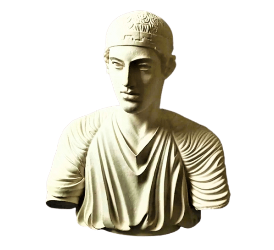 Bust of the Charioteer of Delphi, Delphi...