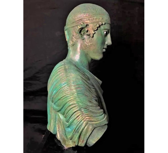 Bust of the Charioteer of Delphi, Delphi...