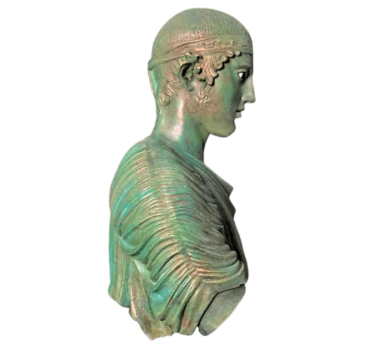 Bust of the Charioteer of Delphi, Delphi...