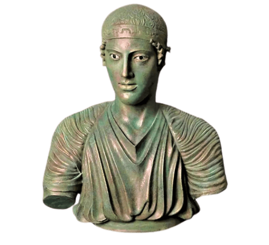 Busto del auriga de Delfos, Museo Arqueológico...