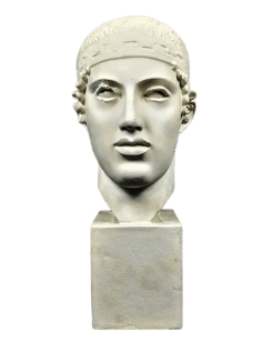 Head of the Charioteer of Delphi, Delphi Archaeological...