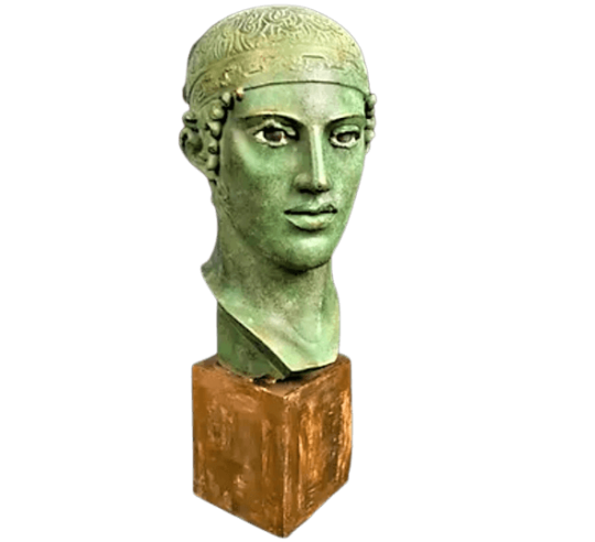 Cabeza del auriga de Delfos, Museo Arqueológico...