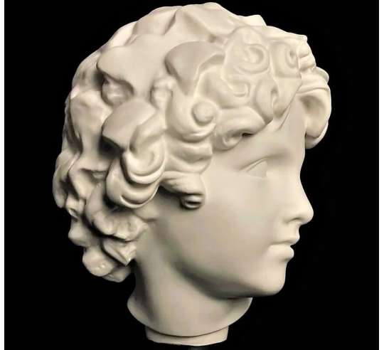 Tête de jeune Bacchus d'après Frédéric Auguste...