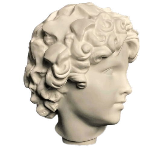 Tête de jeune Bacchus d'après Frédéric Auguste...