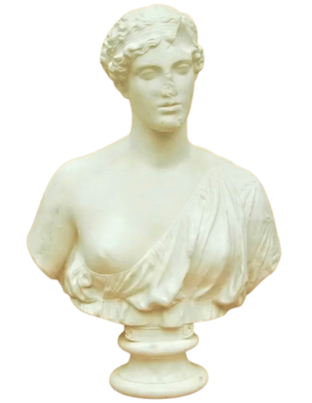 Busto de Diana la cazadora o de Artemisa en la mitología griega