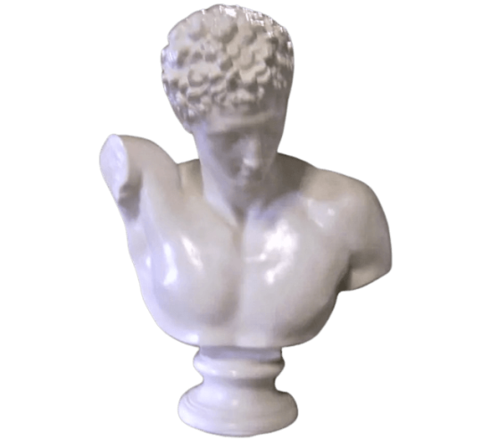 Busto de Hermes con el niño Dioniso según Praxíteles, Museo de Olimpia