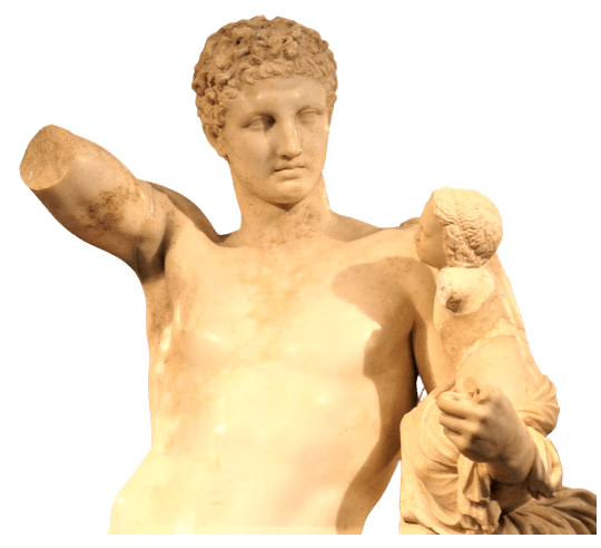 Cabeza de Hermes con el niño Dioniso según...