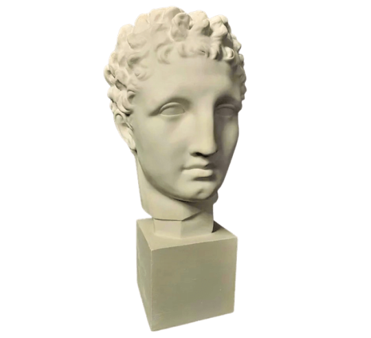 Tête d'Hermès portant Dionysos enfant d'après Praxitèle, Musée d'Olympie