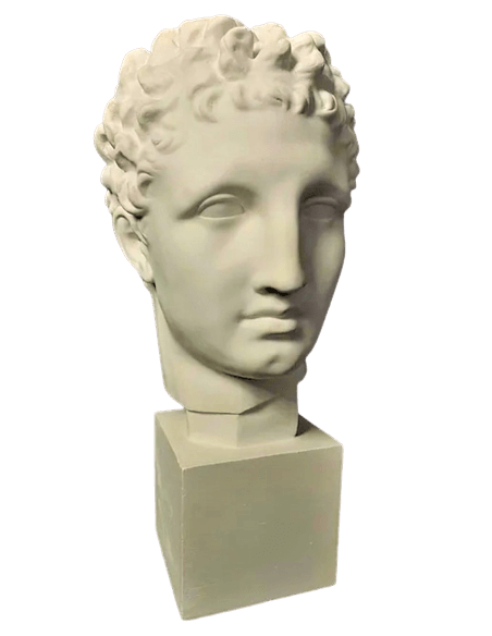 Cabeza de Hermes con el niño Dioniso según Praxíteles, Museo de Olimpia