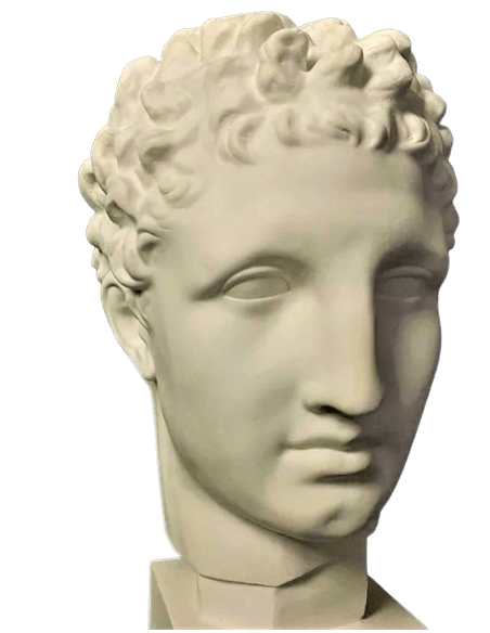 Cabeza de Hermes con el niño Dioniso según Praxíteles, Museo de Olimpia