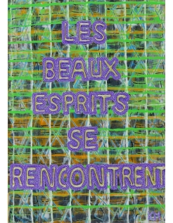 Pintura en relieve Las Mentes Brillantes se Encuentran -...
