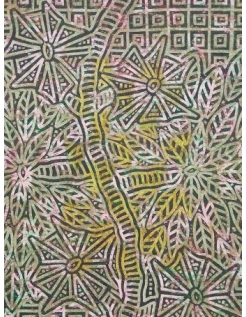 Pintura en relieve "Árbol 14" de Karim Merzougui