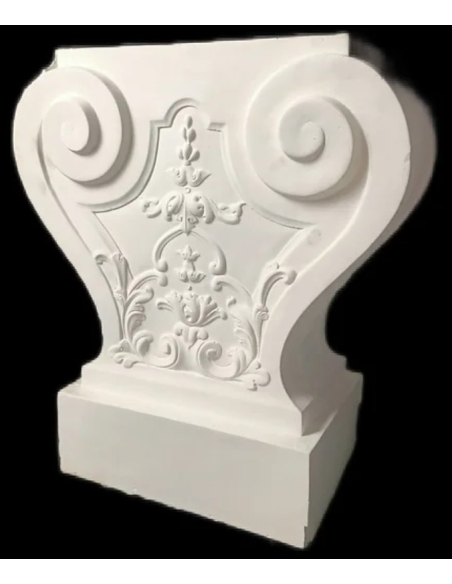 Garden bench legs with floral motifs in neoclassical style