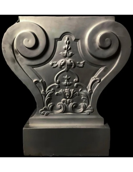 Garden bench legs with floral motifs in neoclassical style