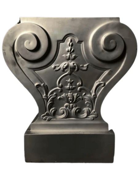 Garden bench legs with floral motifs in neoclassical style