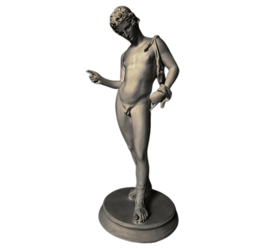 Estatua de Narciso escuchando de Pompeya, Museo...
