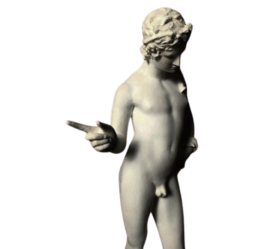 Estatua de Narciso escuchando de Pompeya, Museo...