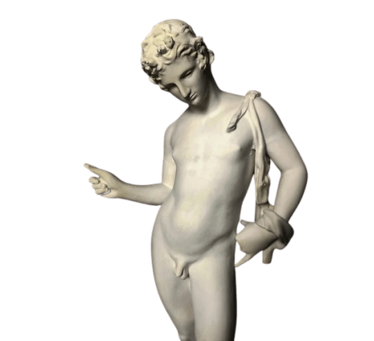 Estatua de Narciso escuchando de Pompeya, Museo...