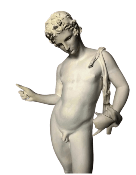 Estatua de Narciso escuchando de Pompeya, Museo de Nápoles